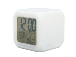 Reloj Digital Para Niños Led Con 7 Colores Luz Nocturna Y Temperatura Portátil