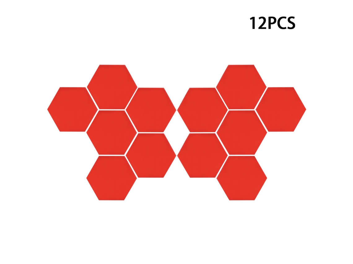 Baok - 12 Adesivos de Parede Hexagonais de 4cm com Efeito Espelhado 3D para Decoração de Casa - Faça Você Mesmo