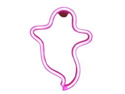 Lâmpada Neon Parede Ghost Rosa Decoração Halloween