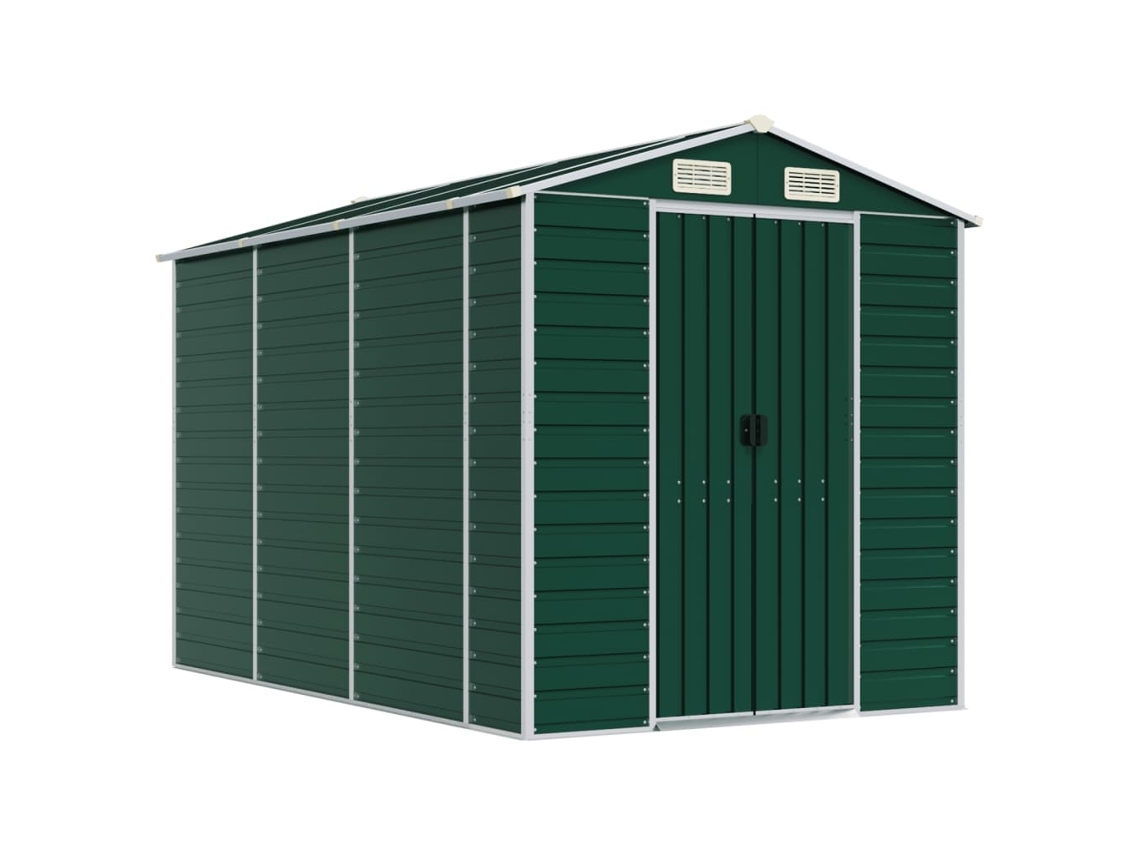 Garden Shed, Garden Sheds Vidaxl Verde Aço (191 X 300 X 198 Cm)