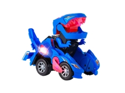 Brinquedo De Dinossauro Transformável Coche Musical Seguro Para Crianças Cor Azul