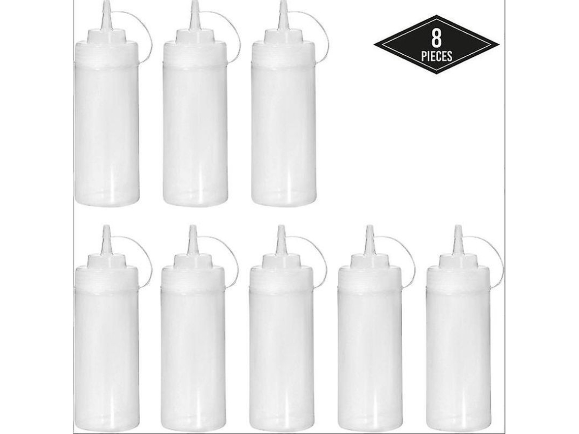 Garrafa De Squeeze Translúcida 500ml Em Plástico Reciclável Bpa-free Para Molhos, Condimentos E Creme