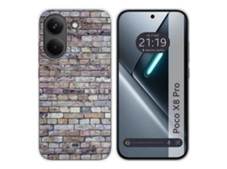 Capa Tumundosmartphone De Silicone Para Xiaomi Poco X8 Pro 5g Com Design De Tijolos 2 Desenhos