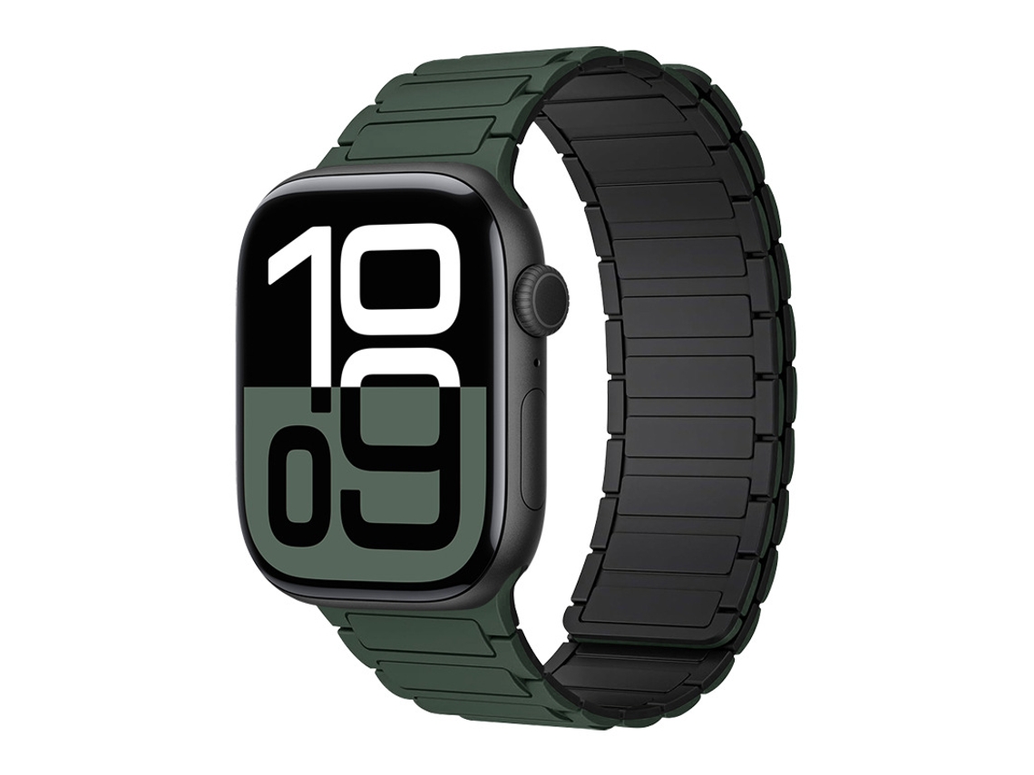 Bracelete Para Apple Watch 42/44/45/46/49mm Verde-escuro-preto Cuich