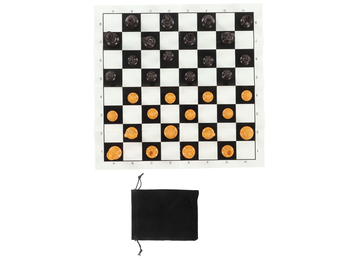 Business jogo de xadrez internacional de plástico com tabuleiro de 25cm | S/MARCA
