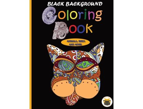 Livro Black Background Coloring Book De Mango The Cat Publishing (inglês)