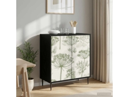 Vidaxl Buffet Gotha Carvalho Preto 69 X 33 X 76 Cm
