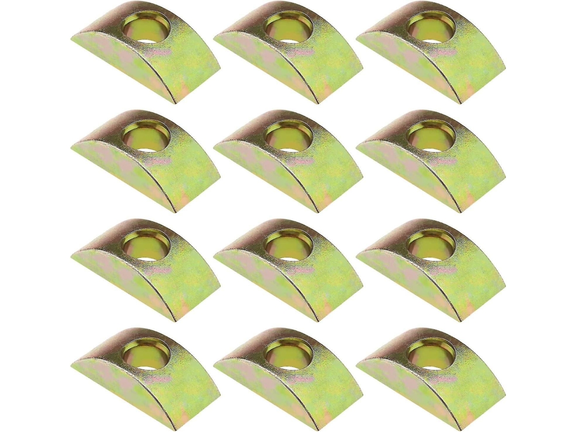 Kit Com 40 Conectores De Móveis Meia-lua Com Arruelas Para Fixação De Camas E Móveis