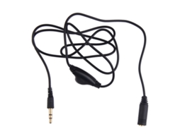 Cabos De Áudio Substitutos Com Controle De Volume, Cabo P2 Estéreo Para Fone De Ouvido Com Adaptador Macho Para Fêmea 3.5mm (preto)