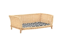 Vidaxl Cesto Com Almofadão 90x54x35 Cm Salgueiro Genuíno