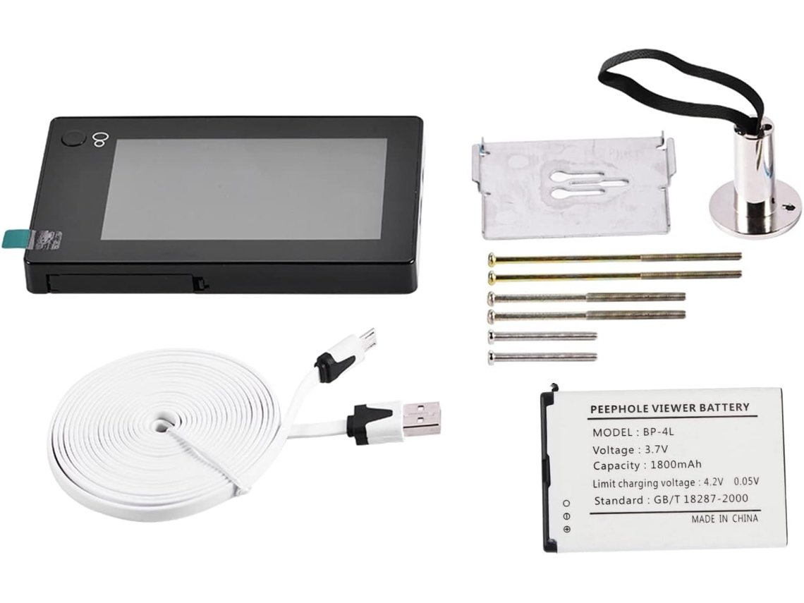 Visor Digital Para Porta Com Tela Lcd Tft Colorida De 4,3 Polegadas, Eficiente Em Termos De Energia, Pa