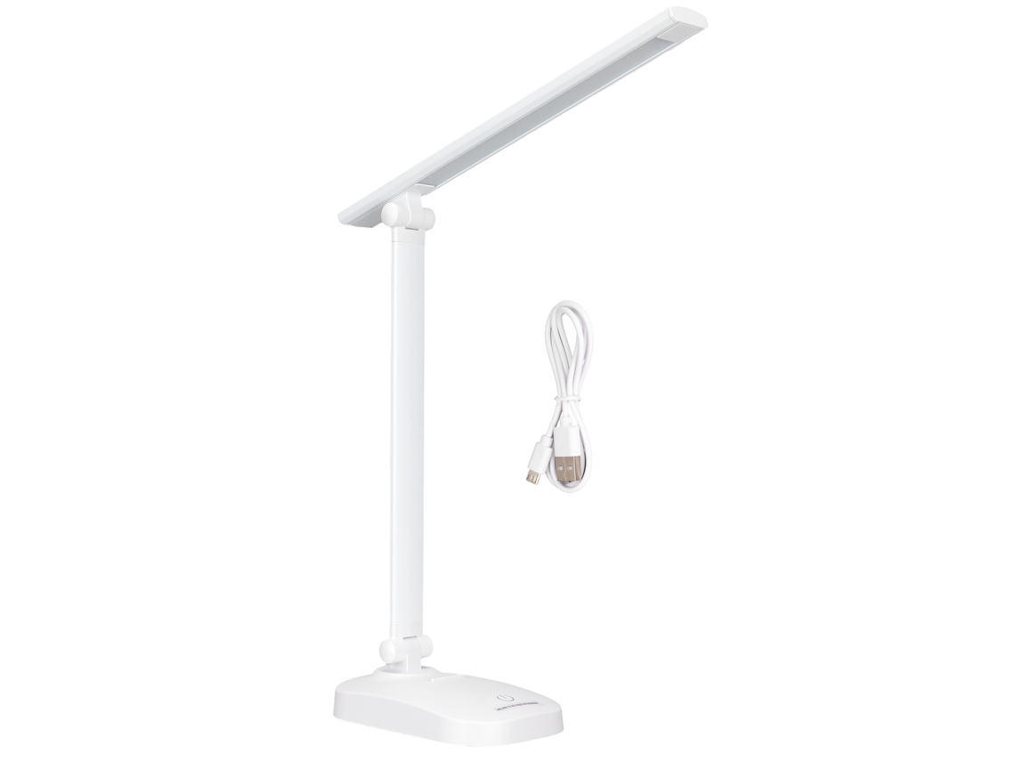 Lâmpada de Mesa Led Controle Táctil 3 Modos Iluminação Ângulo Flexível Usb/bateria Estudantes | S/MARCA