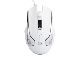 RATÓN Con Cable Ajazz S/MARCA, 6 Botones, Dpi Ajustable, 4 Velocidades, Sensor SPC P192, Blanco