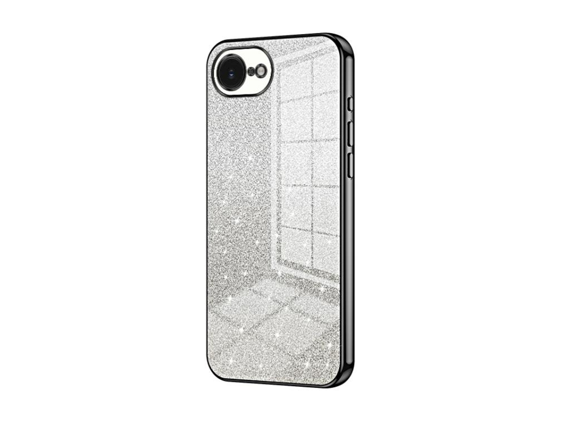 Capa Para Iphone 17e - Glitter Degradê - Acabamento Eletroplaqueado