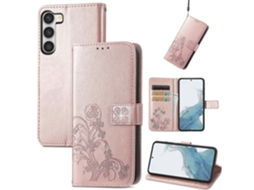 Capa De Couro Com Fecho De Quatro Lâminas E Relevo Para Samsung Galaxy S23 Ultra 5g