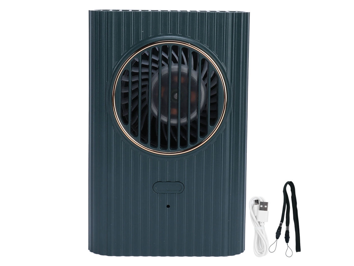 Ventilador Portátil de Pescoço Usb Verde para Escritório e Quarto