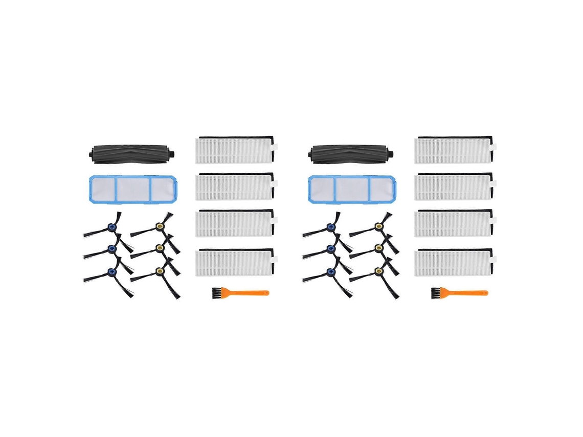 2x Para Aspirador Robô Silvercrest Ssr1 Ssra1 Ilife A9s A9 A7 - Escova Principal, Escova Lateral E Filtro Hepa - Peças De Reposição_glo