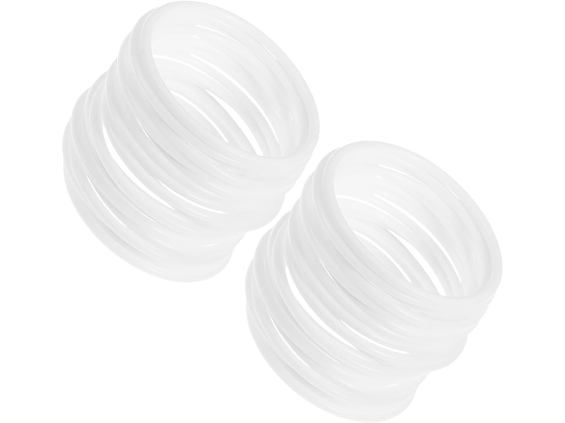 Conjunto De 30 Aros De Plástico Branco Para Macramê