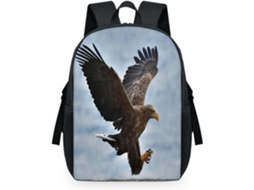 Mochila Tropicallife com Estampa de Águia de Cauda Branca para Crianças 32.5x15x44.9cm Tecido de Malha Re