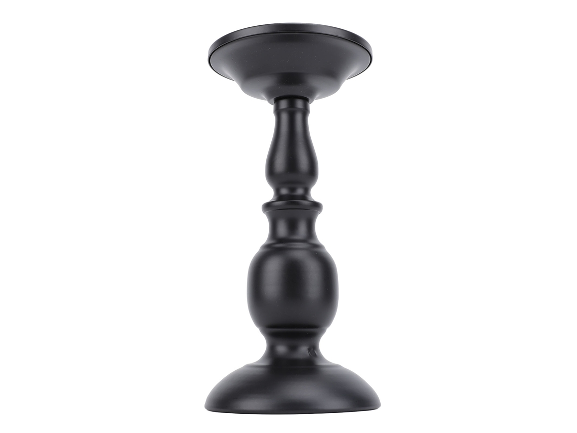 Porta-velas Baok-Retro em ferro, elegante e decorativo, em metal, para mesa, casamento, jantar, festa, aniversário, preto.