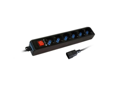 Régua De Tomadas Techly Com 6 Entradas, Preta, Com Conector Vde Iups Pcp 6v Olysi Shop