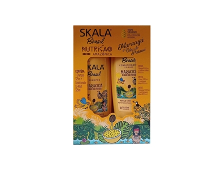 Kit Shampoo Condicionador Maracujá e Óleo Patauá SKALA Brasil 650Ml