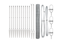 Conjunto 1 Cerca Externa Vidaxl Prateado Aço (25 X 1,2 M)