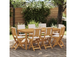Vidaxl Cadeiras Bistro Exteriores 8 Unid. Branco Creme