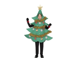 Árvore de natal decorada com fantasia de estrela para crianças
