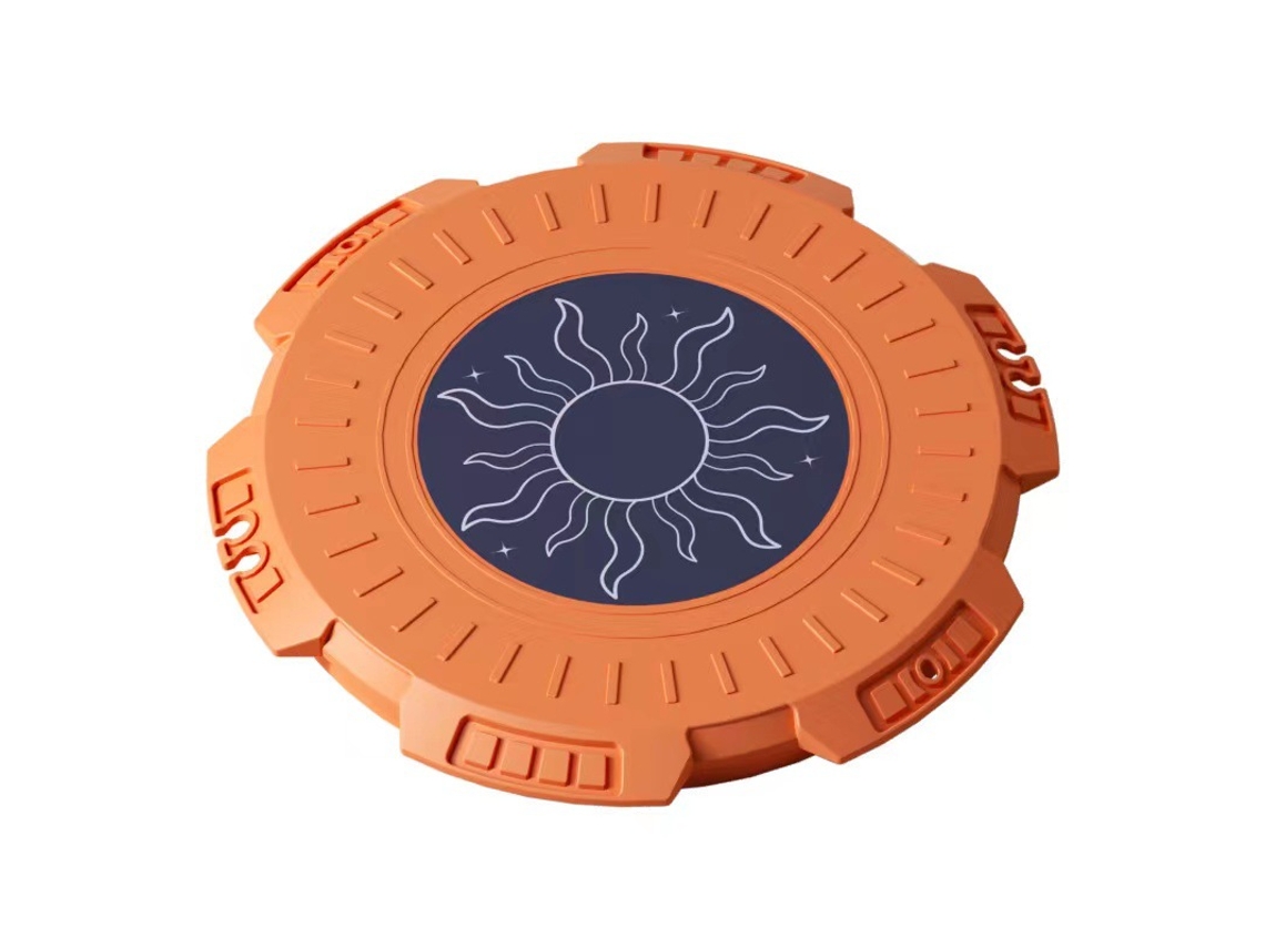 Disco de Torção Silencioso para Cintura, Tamanho Grande, com Cordão Elástico, em PP, Ideal para Exercícios em Casa. Cor Laranja. - aquaforge