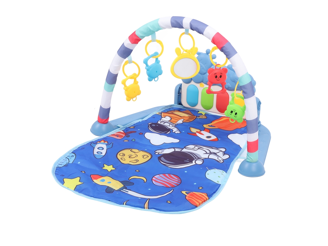Primerox tapete de Ginástica Infantil com Piano Musical e Brinquedos para Bebê 0 36 Meses