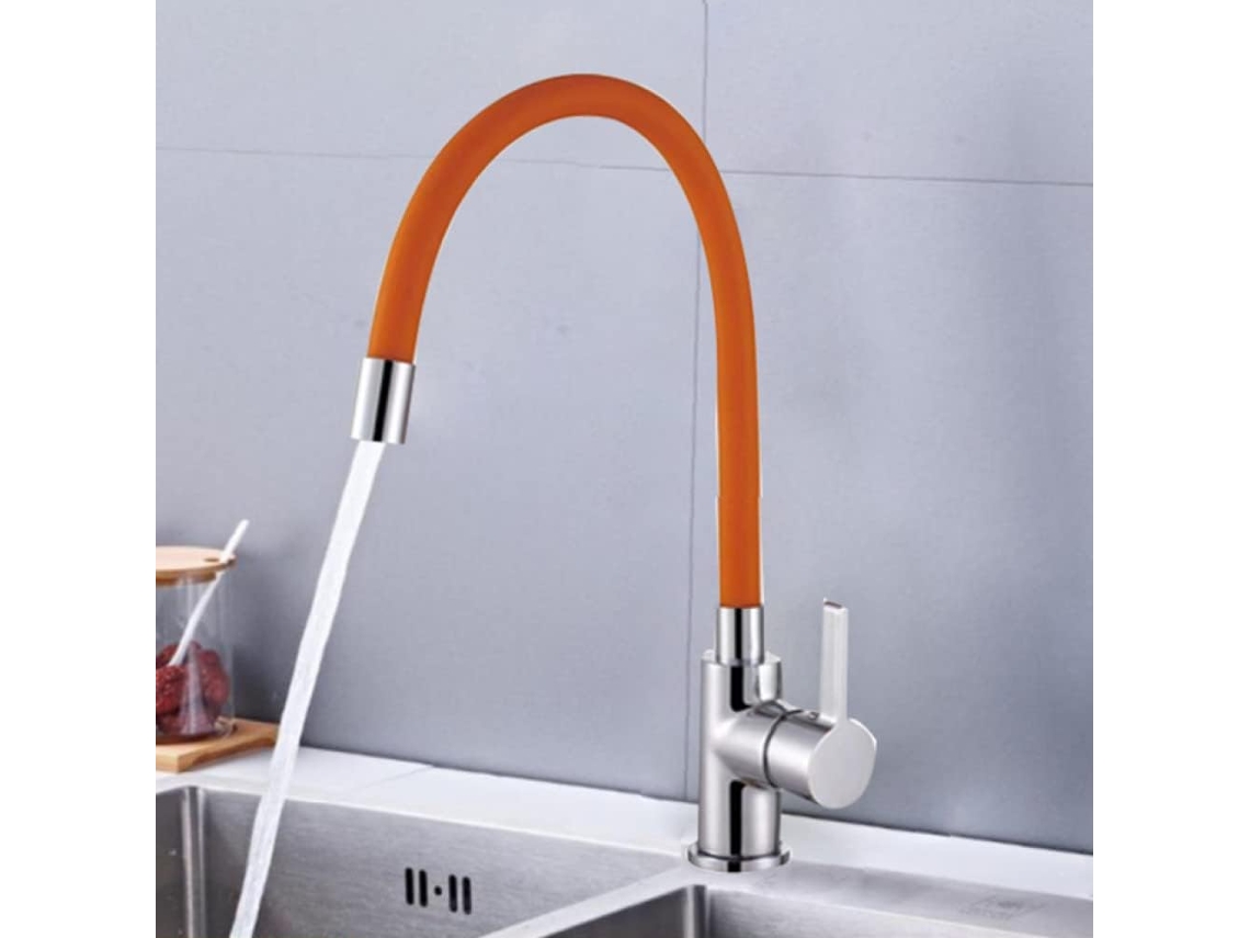 Torneira De Cozinha Com Bico De Gel De Silicone Que Gira Em Todas As Direções.