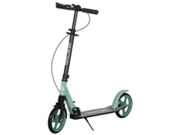 SCOOTER dobrável para adultos, guidão ajustável, rodas de 20cm, amortecedor, freio duplo, verde S/MARCA