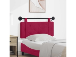 Vidaxl Cabeceira Suspensa Com Luz Led Vinho Vermelho Veludo