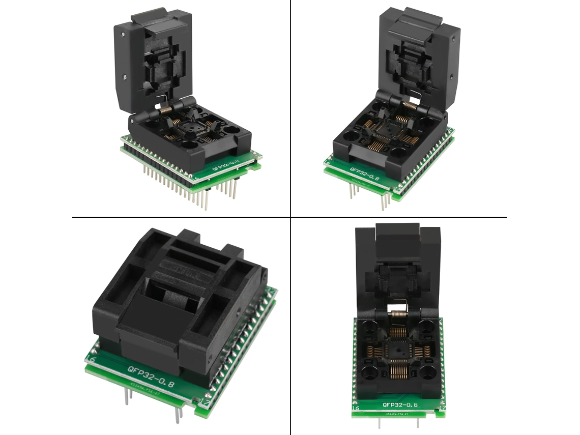 Laxiscreed Adaptador Qfp32 Para Dip32 Com Encaixe De 0,8mm Para Programadores De Circuitos Integrados