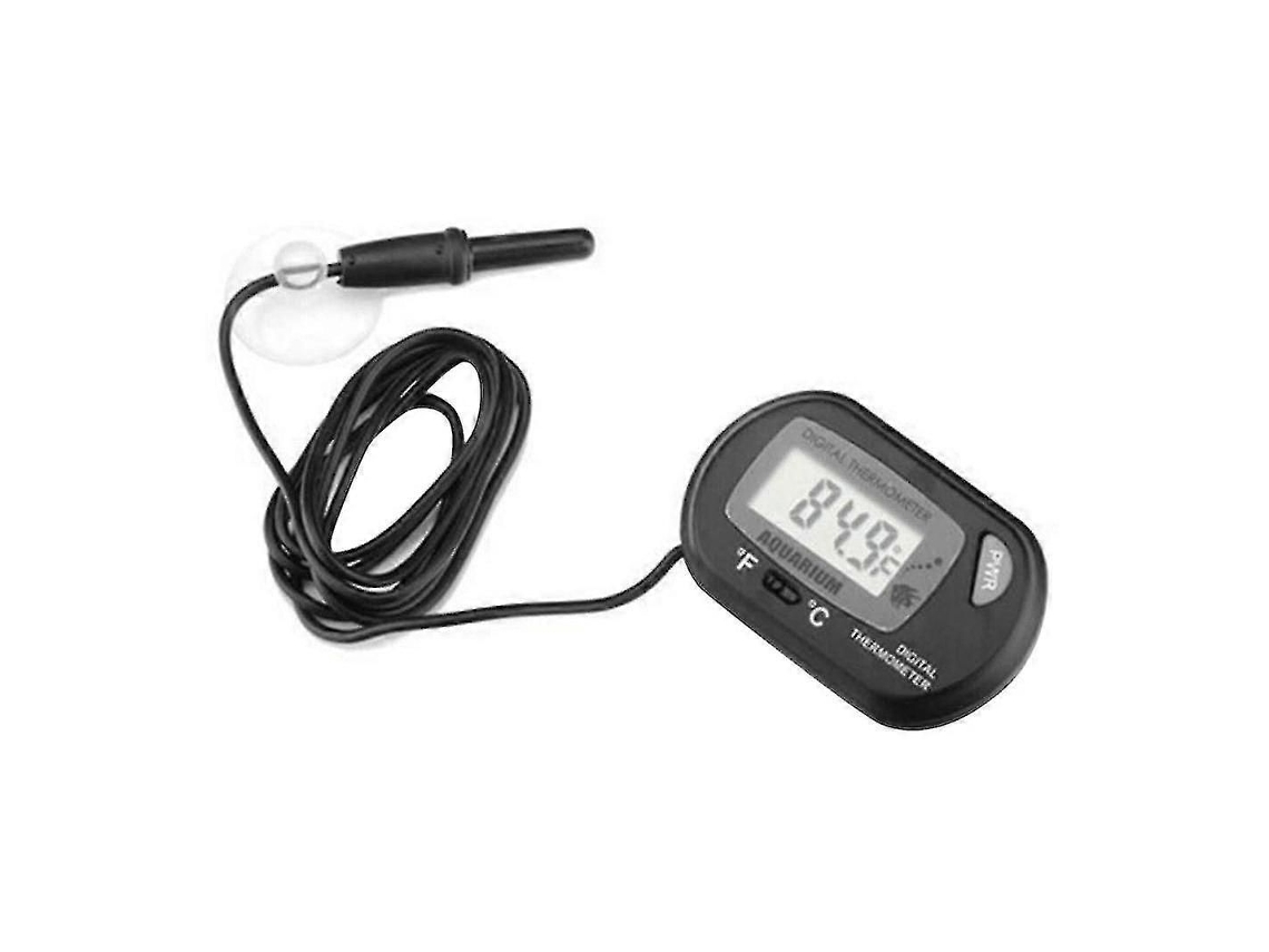 Termômetro Digital para Aquário com Tela Lcd e Sensor, Preto. GOKOCO