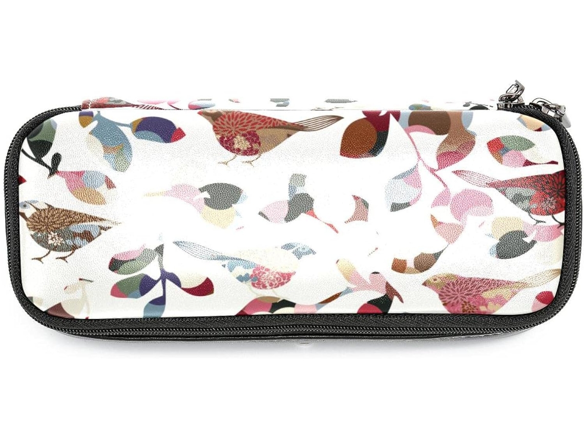 Conjunto grande com estampa abstrata de passageiros, ideal para lápis, marcadores e maquiagem. Também funciona como um acessório indispensável.