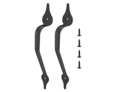 Puxadores De Porta De Hardware De Aço Carbono Preto (embalagem Com 2 Unidades, Resistente Ao Desgaste E À Prova De Ferrugem)