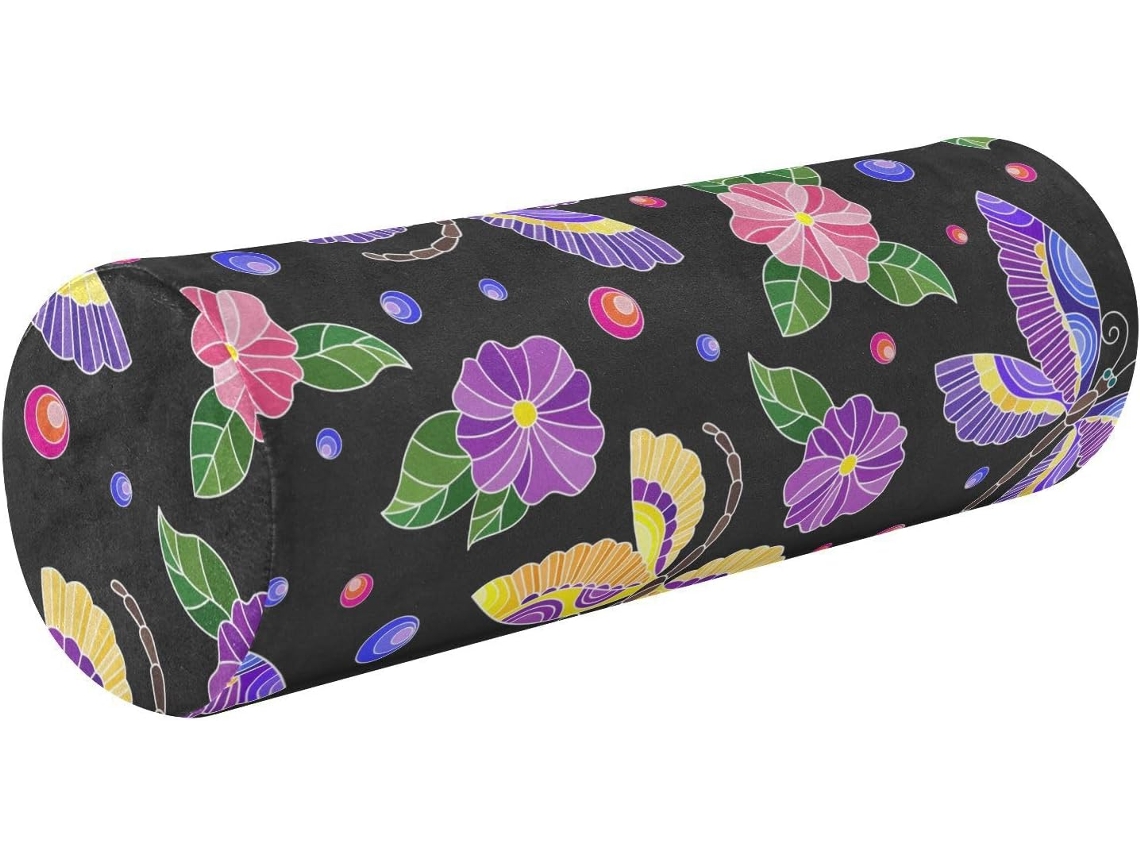 Travesseiro Ortopédico Colorido Frodotgv Estampa de Libélula e Flor para Cama Suporte Ergonômico Ideal