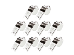 Rebe-10 Silbatos Profesionales De Metal Para Árbitros De Fútbol Con Portachaves Liviano Y Duradero 4,5x2x1,7cm Plata