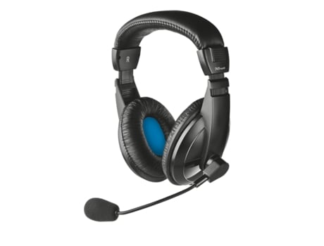 Auscultadores Over-ear Quasar, com Microfone, Preto e Azul