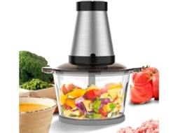 Picador Elétrico Processador De Alimentos Para Vegetais Carne Frutas Nozes Moedor De Alimentos De 2 Velocidades Com Lâminas Afiadas Branco Gusshious