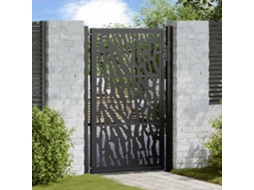 Vidaxl Portão De Jardim Preto 100x150 Cm Aço Com Design De Rastros