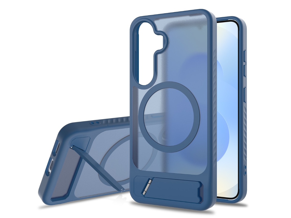 Capa Magnética Para Celular Samsung Com Suporte 2 Em 1, Resistente A Quedas E Não Irrita A Pele.azul, S26plus S26plus