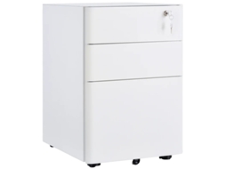 Armário De Arquivo Aço Laminado 39 Cm L X 48 Cm W X 59 Cm H, 3 Gavetas, Capacidade 15 Kg Por Gaveta, Bloqueio Oem