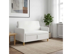 Vidaxl Sofa Com Armazenamento Branco 122 X 78 X 87 Cm Poliéster