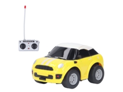 Primerox carro de Controle Remoto 1:43 Cute Simulado Brinquedo Divertido Presente de Aniversário Amarelo