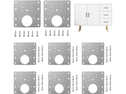 Kit De Reparo Dobradiças Para Armários, Placa Aço Inoxidável Furos.