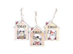 Pacote Com 6 Enfeites De Natal Vazados De Madeira Para Árvore De Natal, Decoração Para Festas Olysi Shop