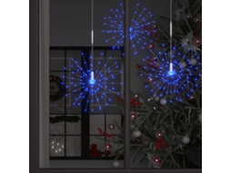Vidaxl Iluminação Fogo De Artifício Exterior 140 Led 20 Cm Azul